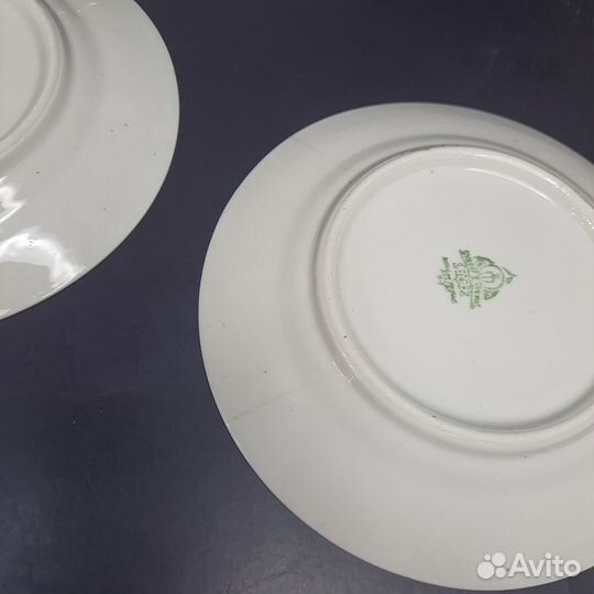 Винтажные десертные тарелки Дулево, СССР 40е