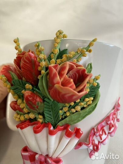 Подарок на 8 марта.Букет. Кружка