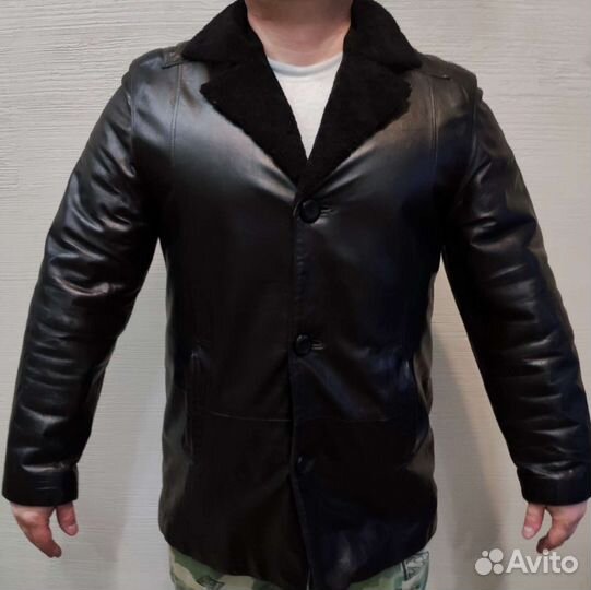 Кожаная куртка мужская зимняя