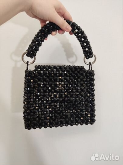 Сумка из бусин на кольцах