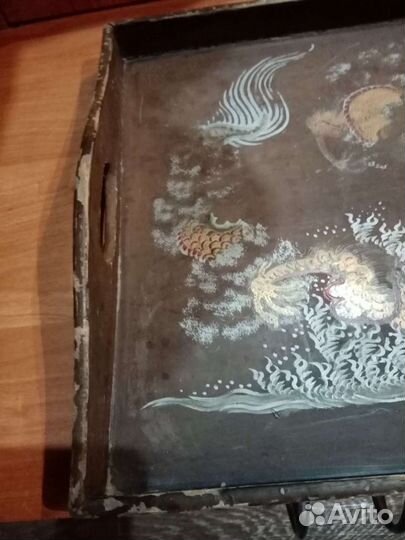 Поднос морской дракон Китай 50е годы