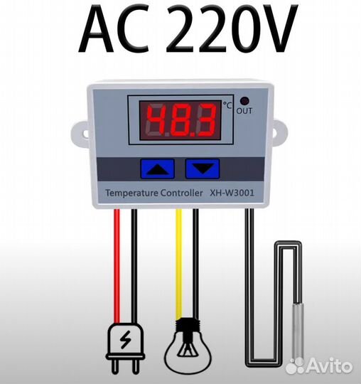 Терморегулятор термостат для инкубатора XH-W3001