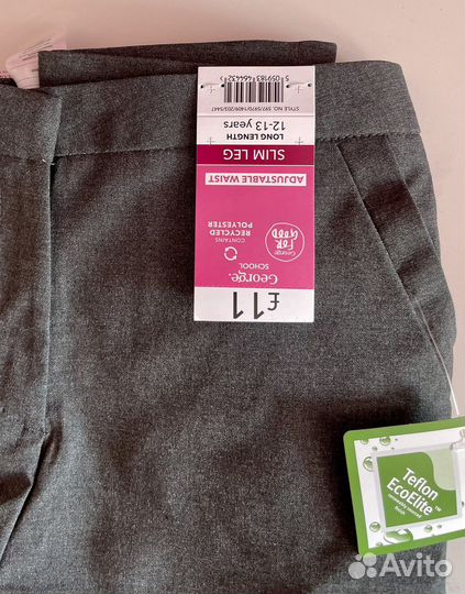 Новые Брюки школьные для девочки asda, 12-13