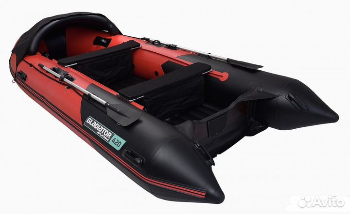 Надувная лодка gladiator e420pro Красная