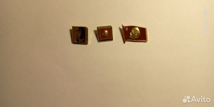 Значки В.И.Ленин 750 шт. 3-х видов,алюминий,1985 г