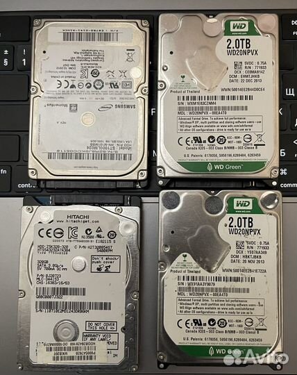 Жесткий диск ssd и hdd 2tb 2 штуки 2.5