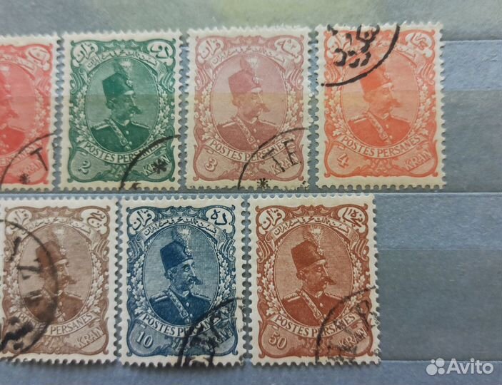 Иран. Полная серия марок 1899 года