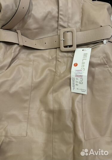 Кожаный сарафан женский 42-44