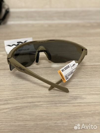 Wiley X Rogue comm-Tan Frame-Smoke/Clear/LightRust