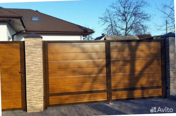 Распашные алюминиевые ворота