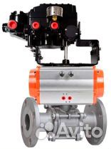 Кран шаровой DN.ru кшфпт.316.180 Ду100 Ру16, трехсоставной полнопроходной фланцевый, нержавеющая ста