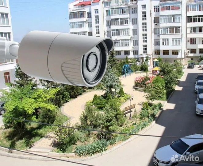 Комплект видеонаблюдения на улице