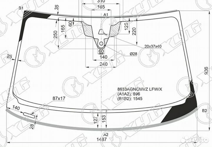 Стекло лобовое + дд + камера mercedes-benz E-class