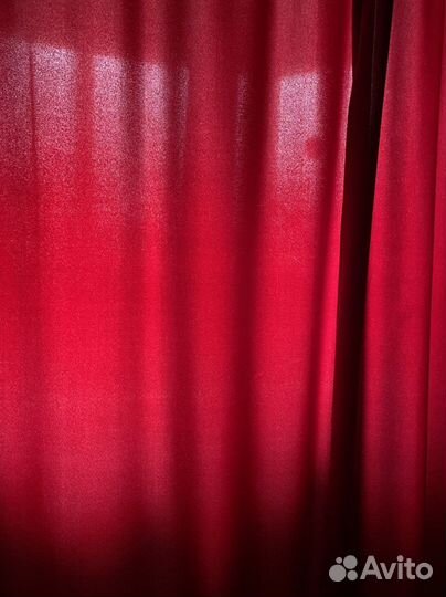 Шторы портьерные, цвет бордовый, матовая 200х250см