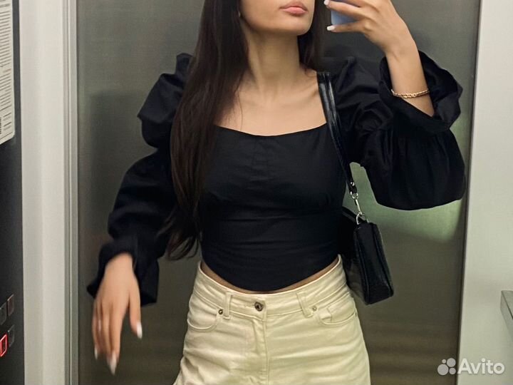 Блузка женская черная