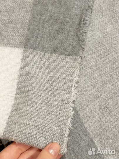 Шарф женский зимний теплый серый