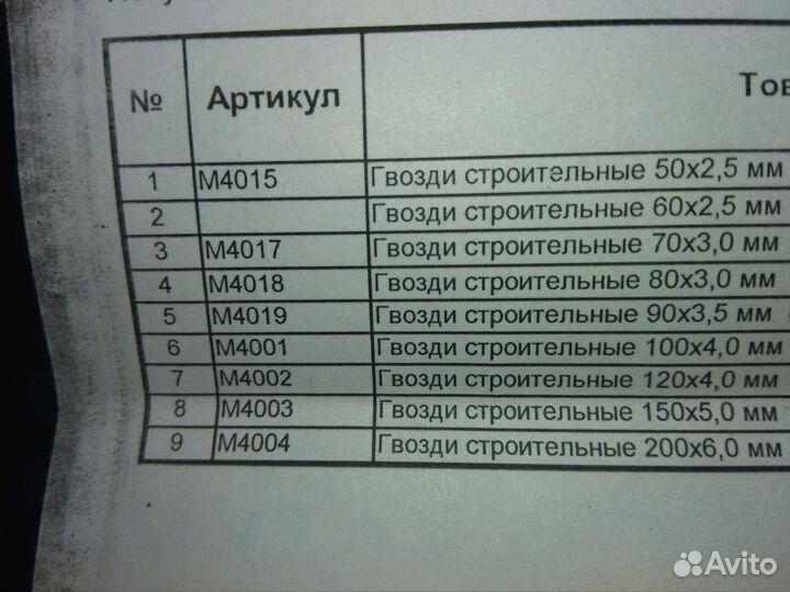 Гвозди