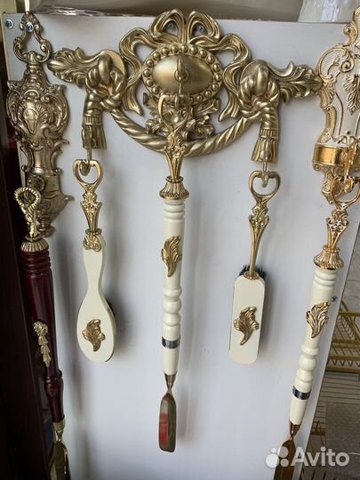 Ложка для обуви бронза