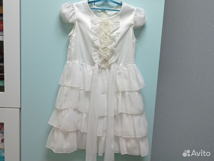 Платье для девочки 116 белое