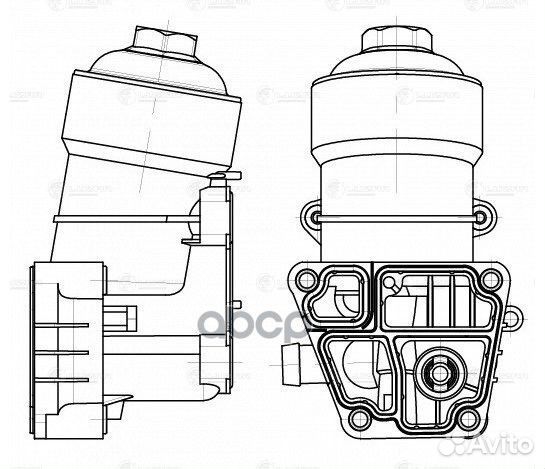 Корпус маслоохладителя для а/м VW Golf VI (08)