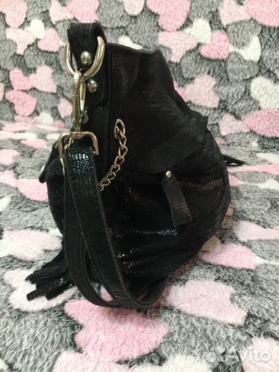 Сумка женская натуральная кожа черная