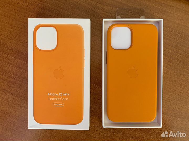Чехол кожаный iPhone 12 mini оригинал