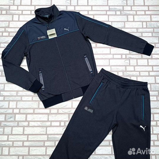 Костюм синий puma Mercedes рефленая ткань