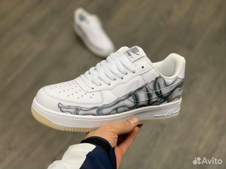 Кроссовки Nike Air Force 1 Skeleton White (36-45)