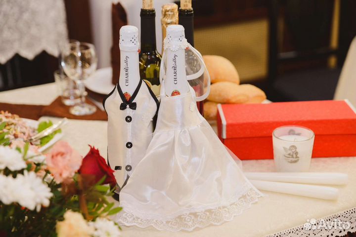 Свадебный аксессуар на шампанское