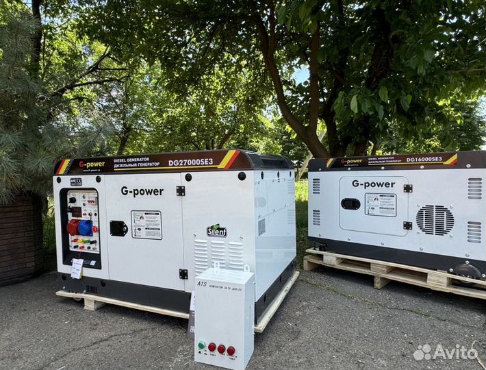 Дизельный генератор 12 кВт G-power DG14000SE3