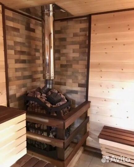 Установка банных печей дровяных и электрических