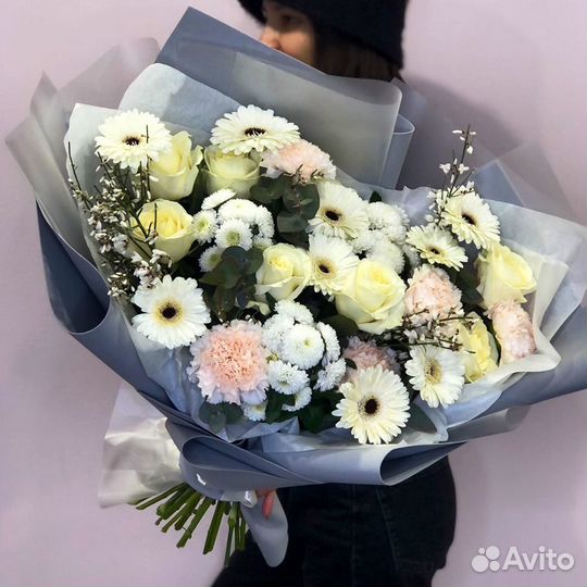 Сборные Букеты цветов розы пионы доставка Пермь