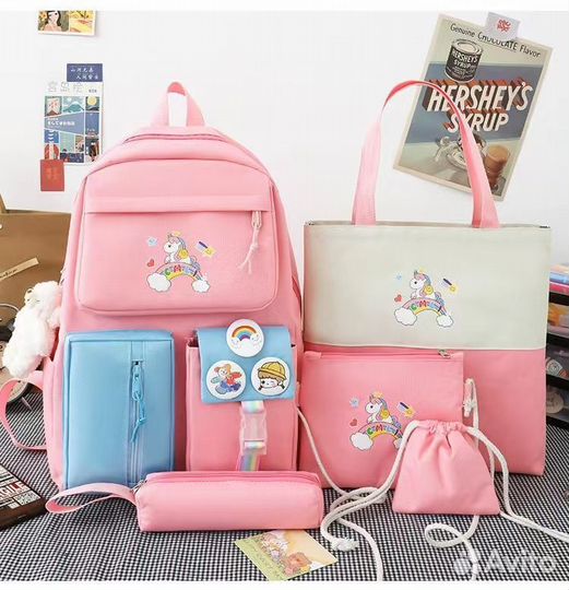 Новый рюкзак 5 в 1 для девочки