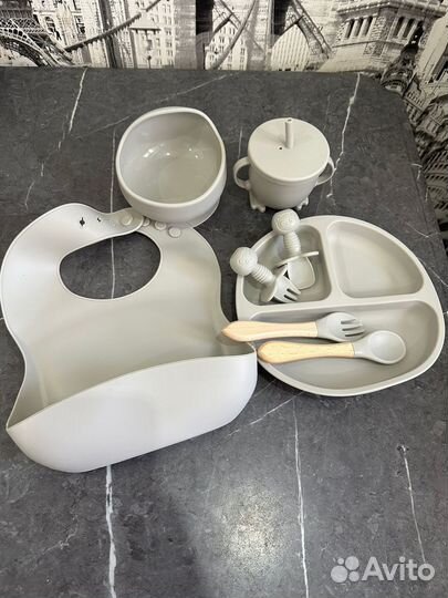 Силиконовая детская посуда