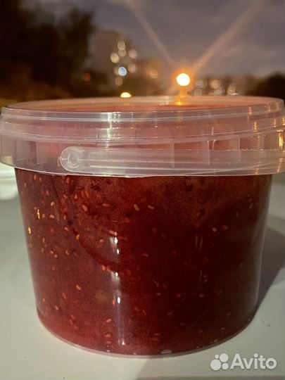 Малина перетертая с сахаром