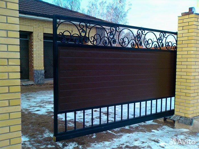 Откатные ворота с установкой