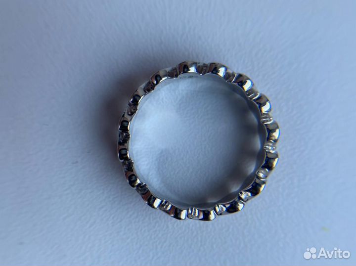 Серебряное кольцо новое женское с сердечками