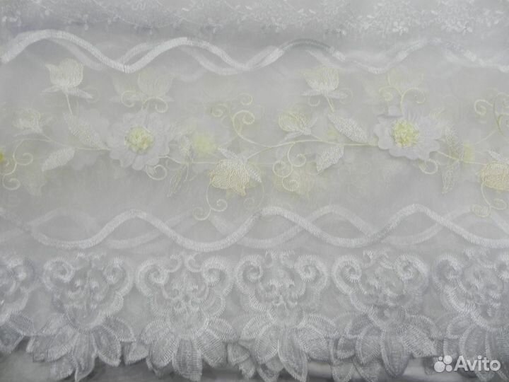 Тюль вуаль с рисунком