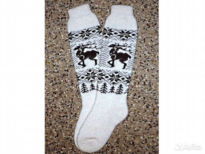 Носки гольфы. Овечья шерсть