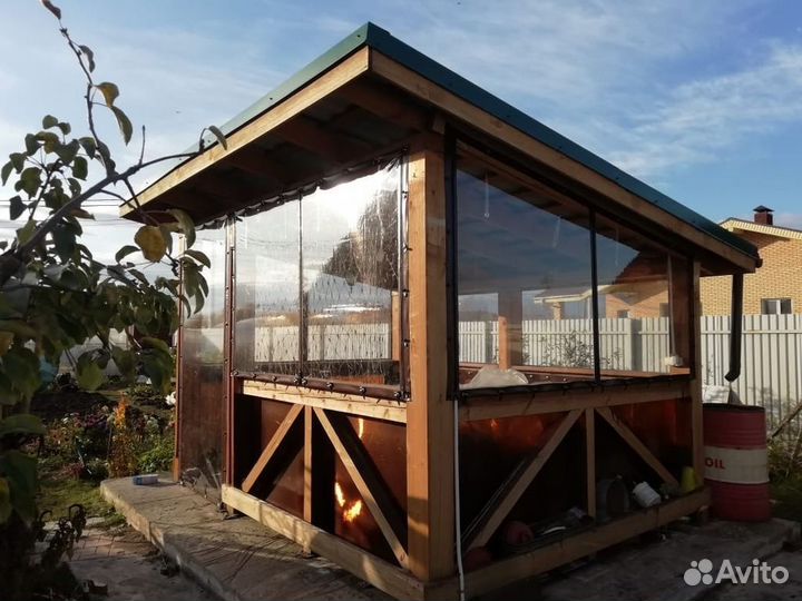 Мягкие окна для беседки