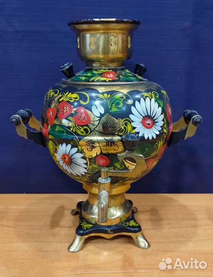 Самовар электрический расписной. СССР. Рабочий