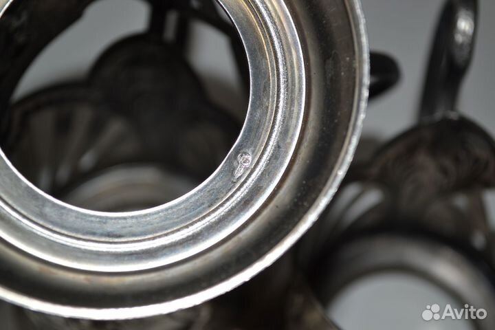 Подстаканники никелированные с чернением