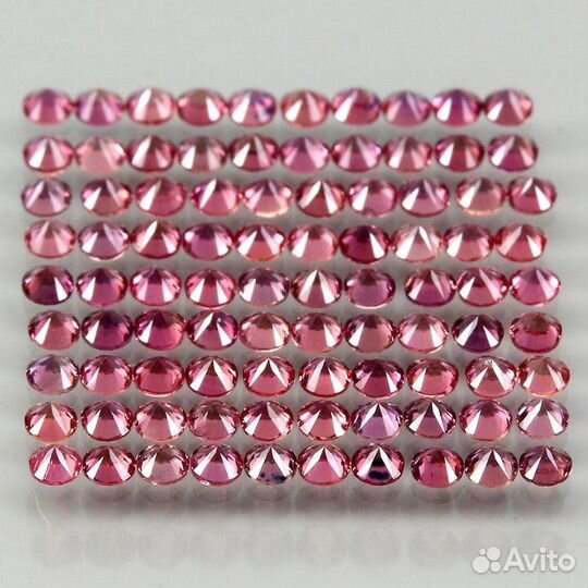 Сапфир натуральный 0,55Ct 1,0мм 100шт VVS Мадагаск