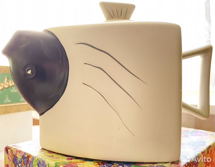 Новый необычный треугольный заварочный чайник-рыба