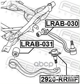 Сайлентблок переднего рычага lrab-031 lrab-031