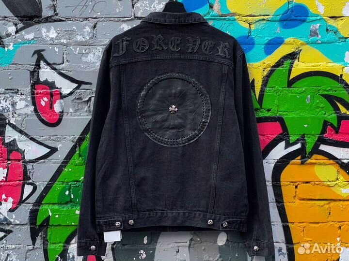 Jeans Jacket Chrome Hearts Back Logo Black