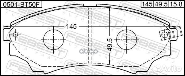 Колодки тормозные дисковые передние 0501-BT50F