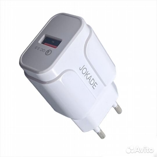 Сзу jokade JB019 1*USB 5A 18W QC3.0 White