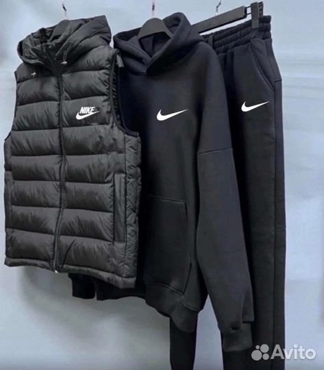 Спортивный костюм Nike (костюм + жилетка) теплый