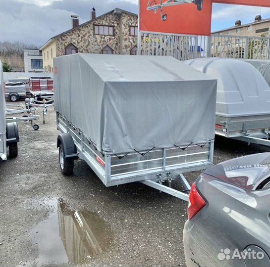 Прицеп Русич 3,2м*1,5м самосвал. С тентом